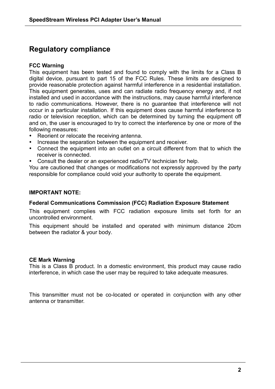 Regulatory compliance | Siemens SS1024 User Manual | Page 2 / 48