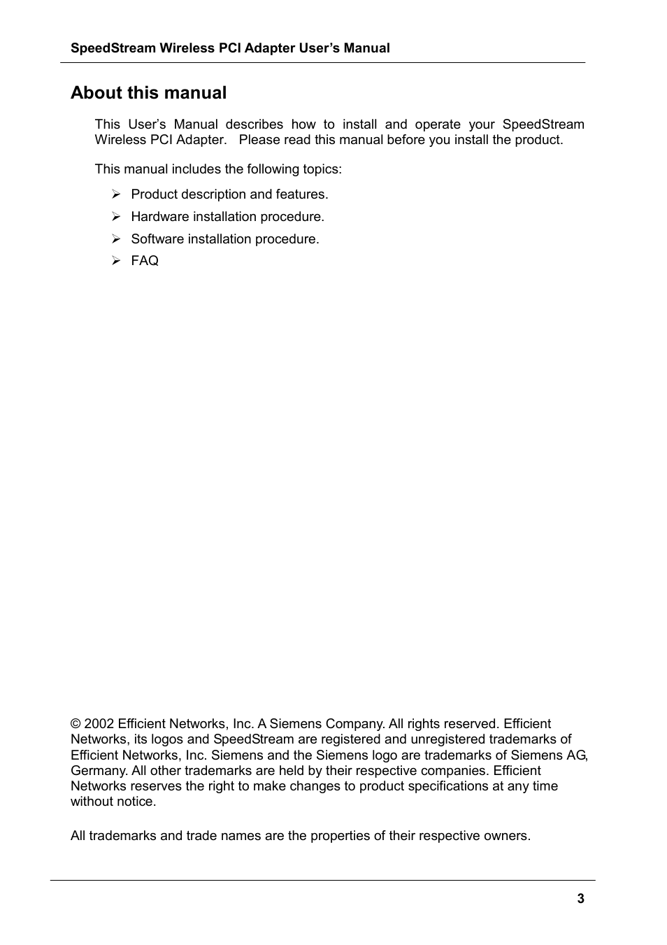 About this manual | Siemens SS1024 User Manual | Page 3 / 48