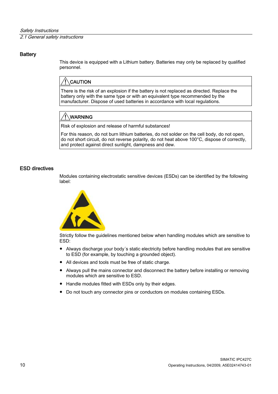 Siemens Simatic Industrial PC IPC427C User Manual | Page 10 / 170