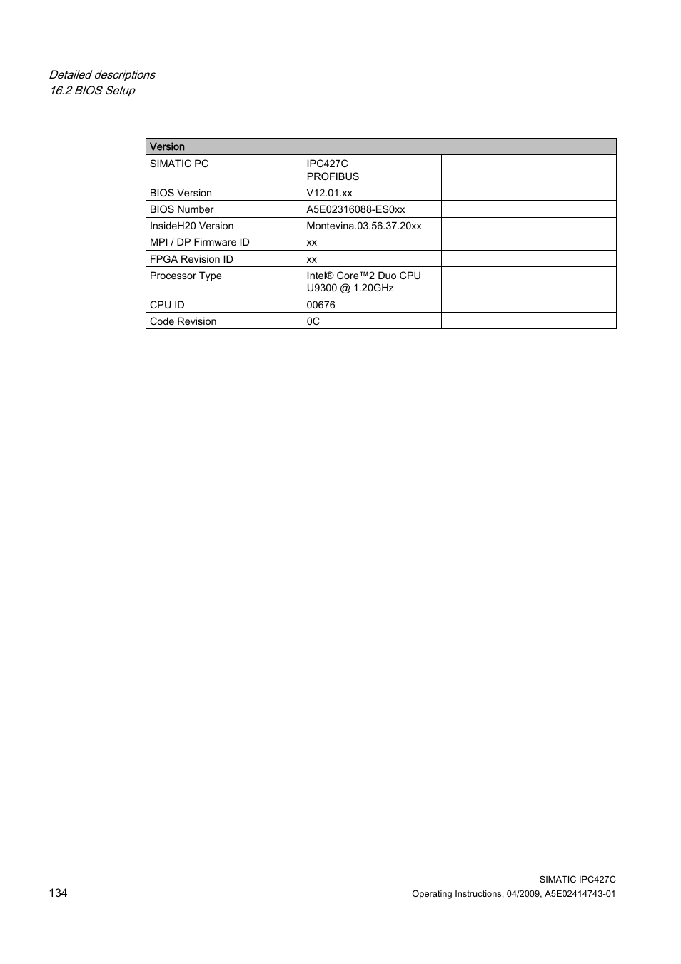 Siemens Simatic Industrial PC IPC427C User Manual | Page 134 / 170