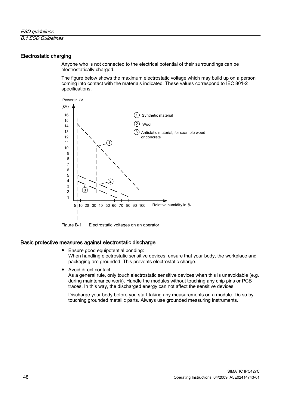 Electrostatic charging | Siemens Simatic Industrial PC IPC427C User Manual | Page 148 / 170
