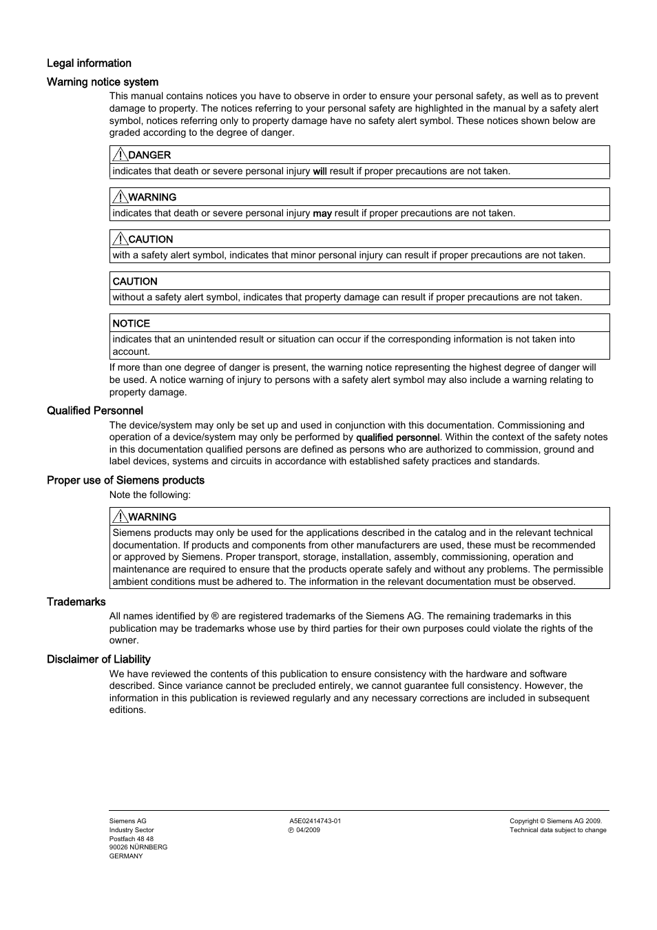Legal information | Siemens Simatic Industrial PC IPC427C User Manual | Page 2 / 170