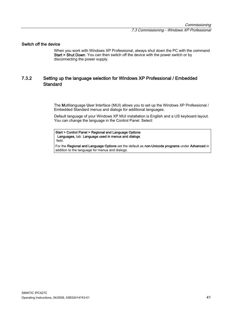Siemens Simatic Industrial PC IPC427C User Manual | Page 41 / 170