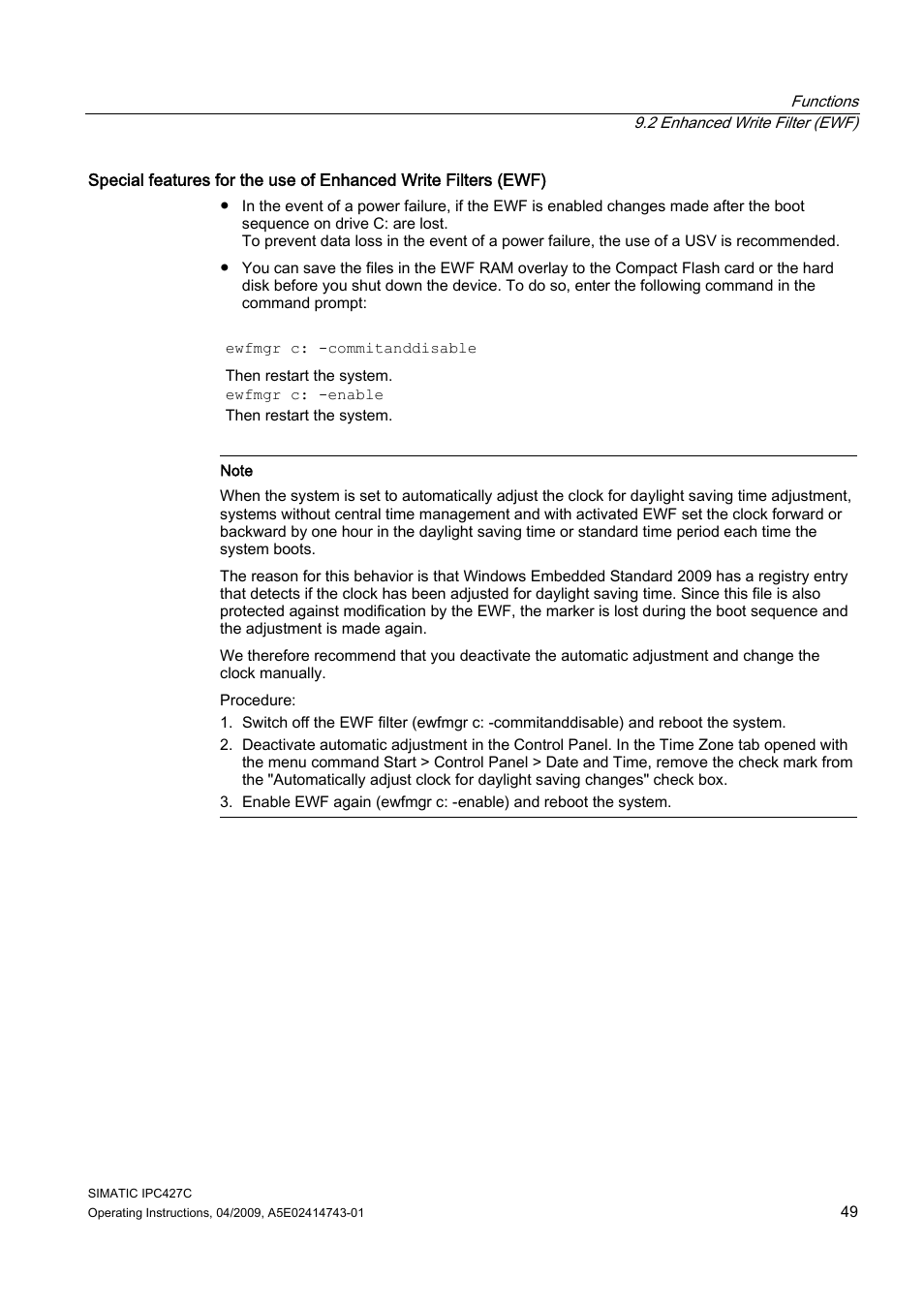 Siemens Simatic Industrial PC IPC427C User Manual | Page 49 / 170