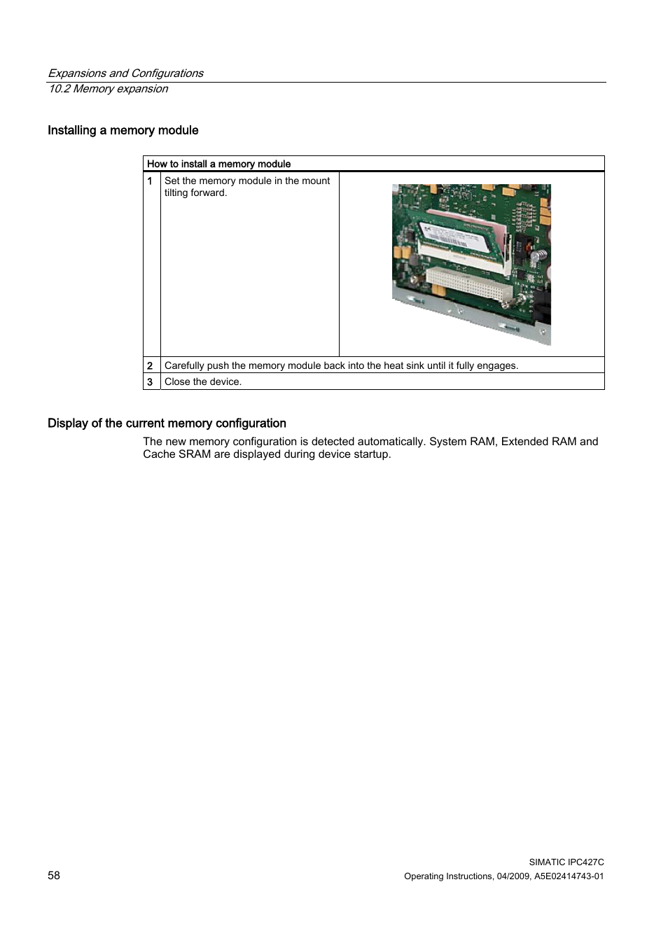 Siemens Simatic Industrial PC IPC427C User Manual | Page 58 / 170