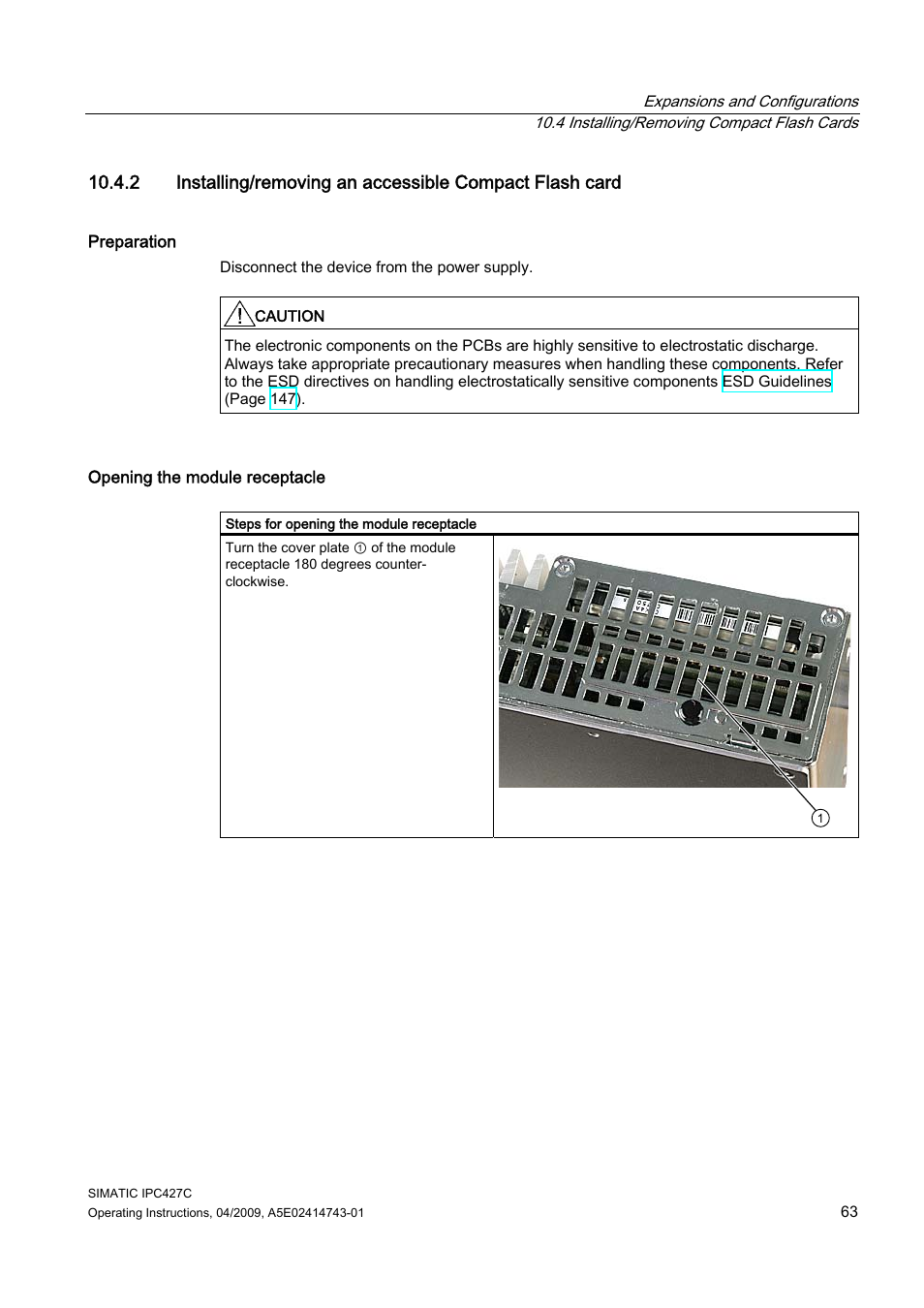 Siemens Simatic Industrial PC IPC427C User Manual | Page 63 / 170