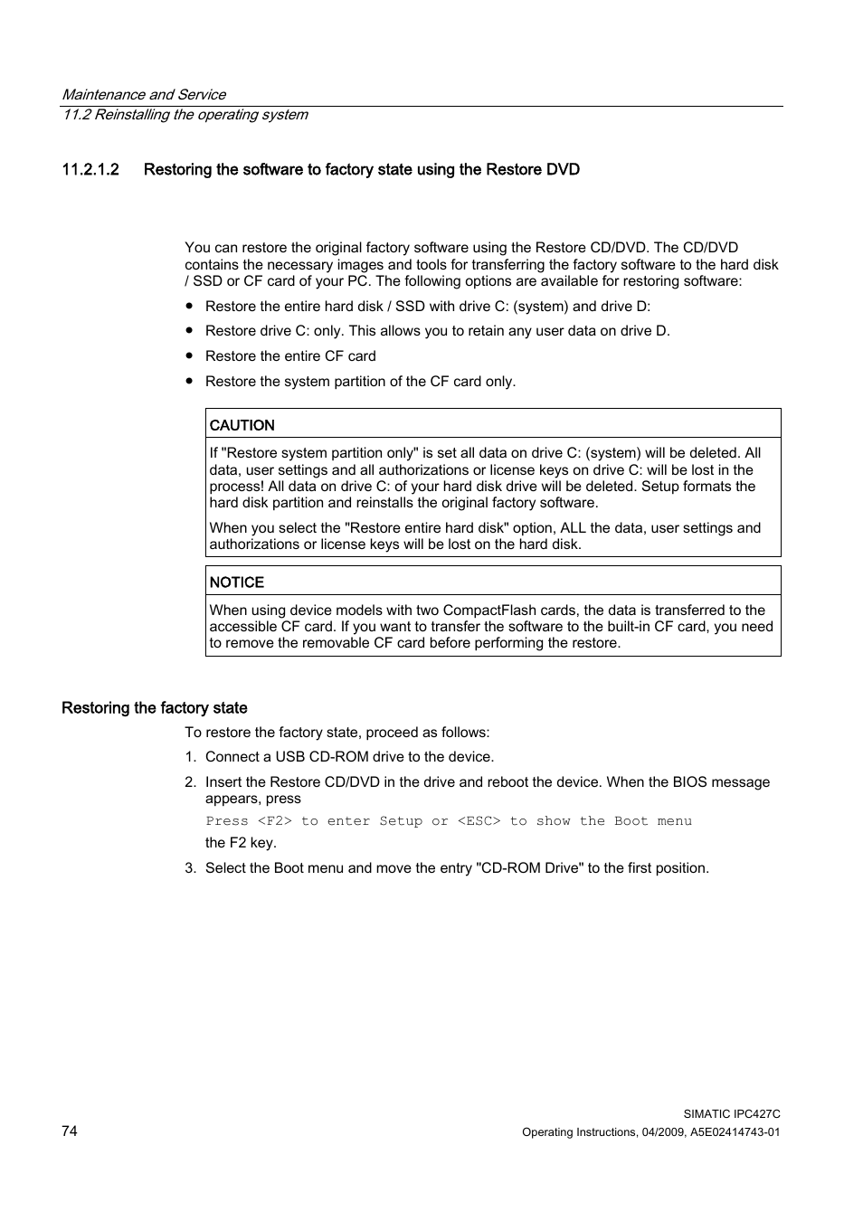 Siemens Simatic Industrial PC IPC427C User Manual | Page 74 / 170