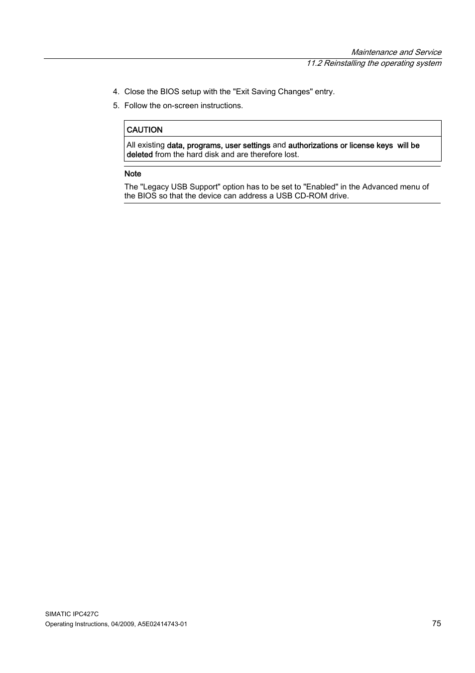 Siemens Simatic Industrial PC IPC427C User Manual | Page 75 / 170