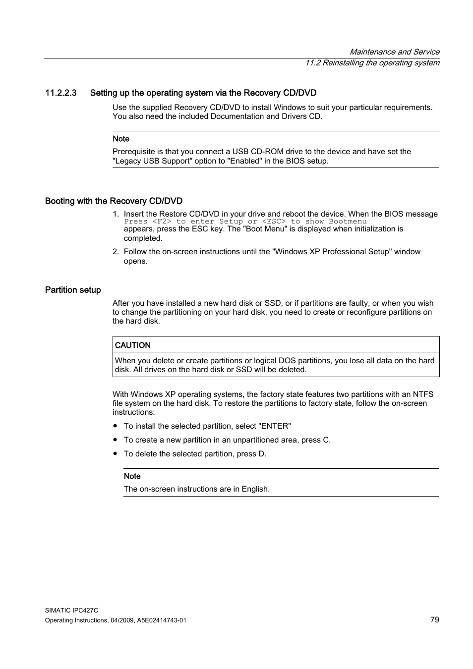 Siemens Simatic Industrial PC IPC427C User Manual | Page 79 / 170