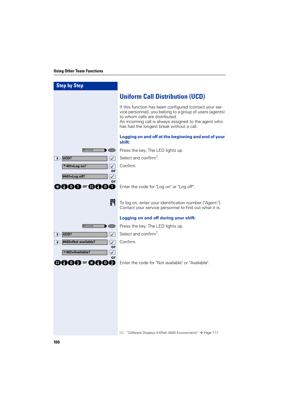 Uniform call distribution (ucd) | Siemens HIPATH 2000 User Manual | Page 100 / 139