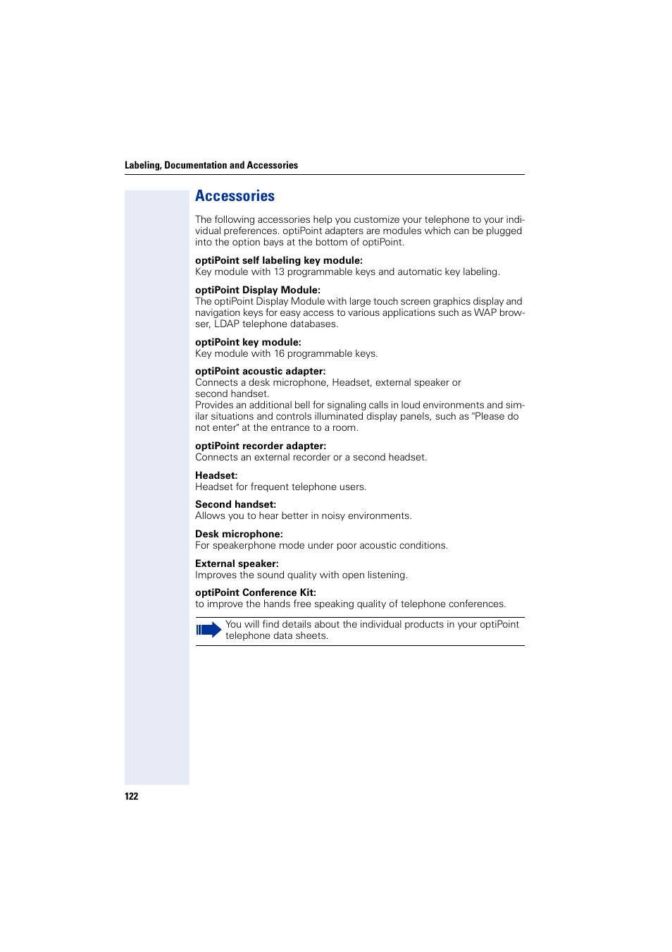 Accessories | Siemens HIPATH 2000 User Manual | Page 122 / 139