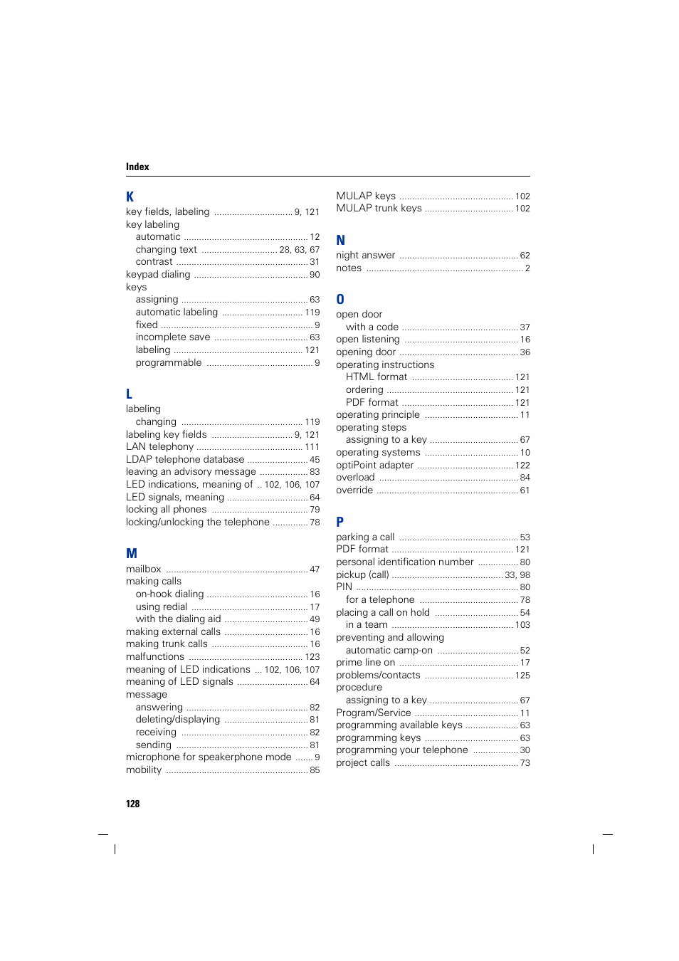 Siemens HIPATH 2000 User Manual | Page 128 / 139