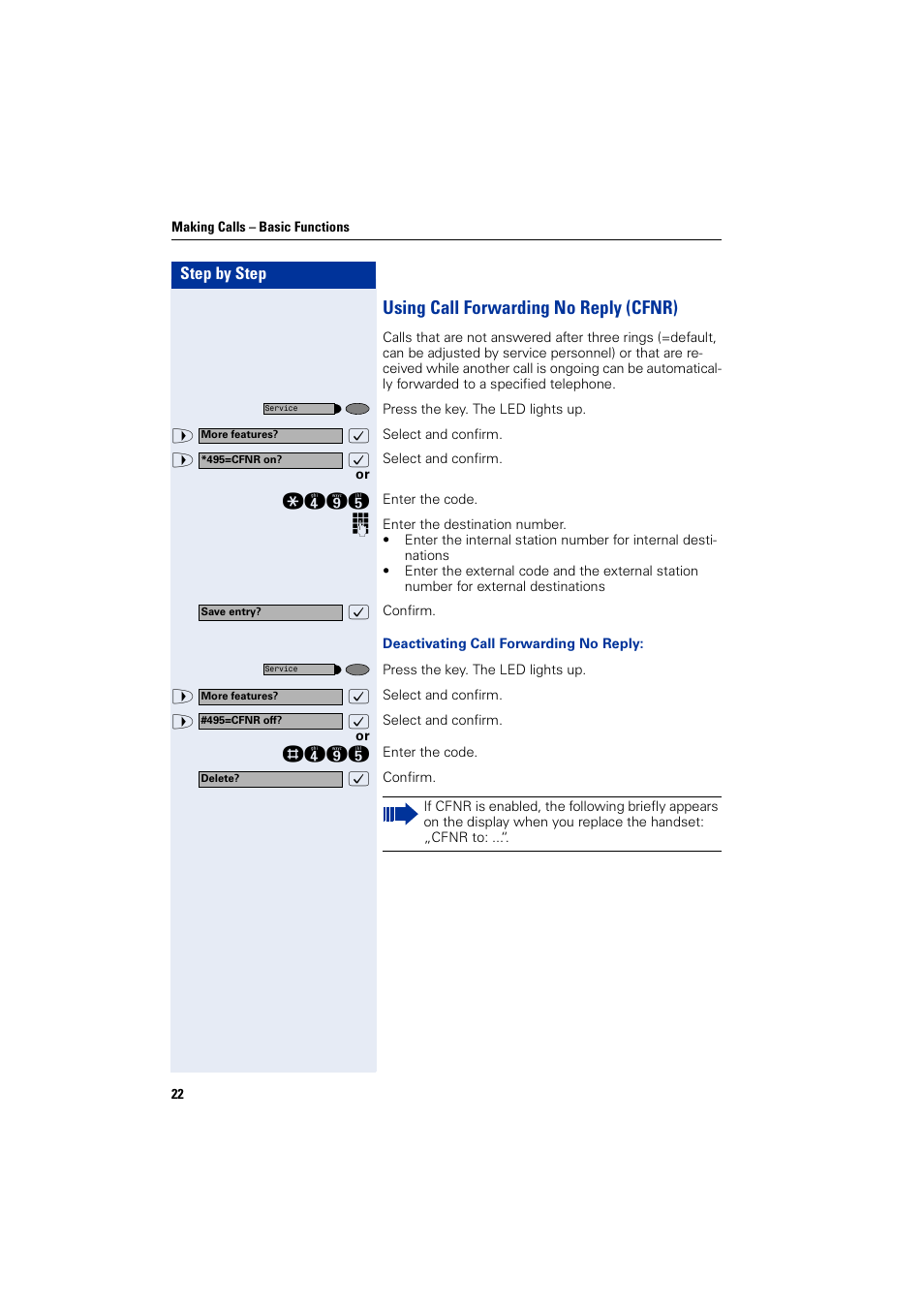 Using call forwarding no reply (cfnr) | Siemens HIPATH 2000 User Manual | Page 22 / 139