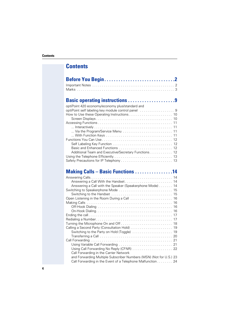 Siemens HIPATH 2000 User Manual | Page 4 / 139