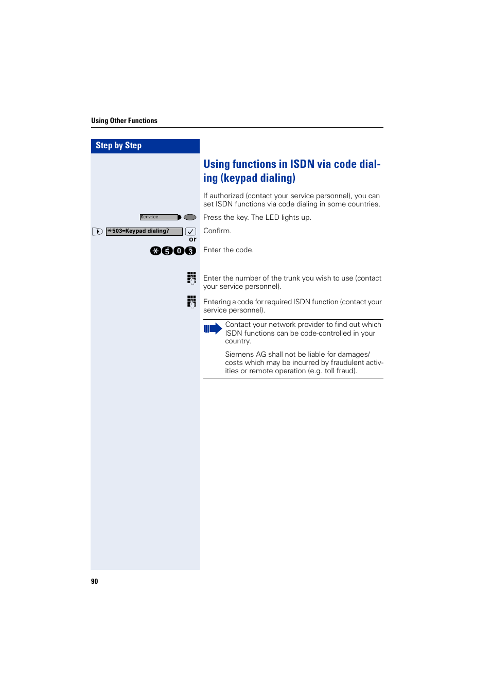 Siemens HIPATH 2000 User Manual | Page 90 / 139