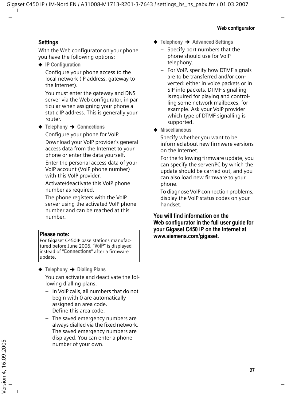 Siemens C450 IP User Manual | Page 28 / 39