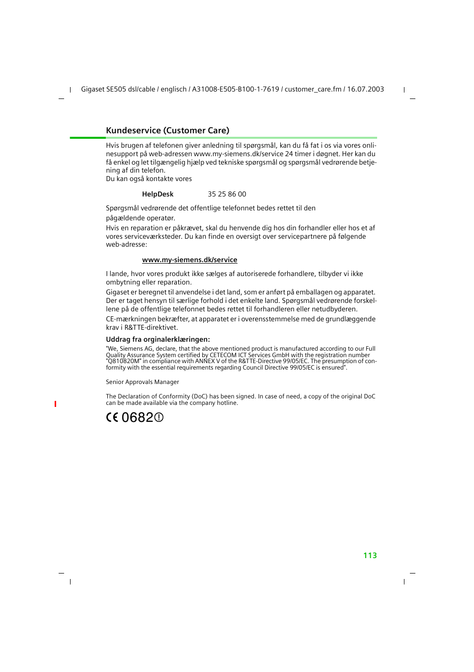 Siemens SE505 User Manual | Page 109 / 135