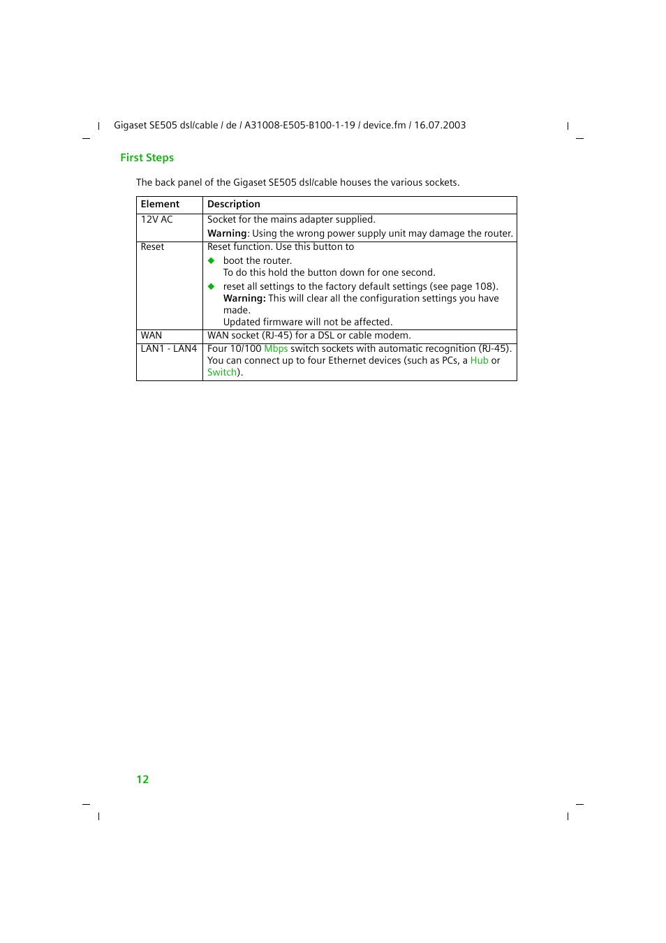 Siemens SE505 User Manual | Page 13 / 135