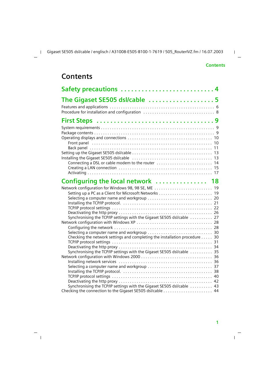 Siemens SE505 User Manual | Page 2 / 135