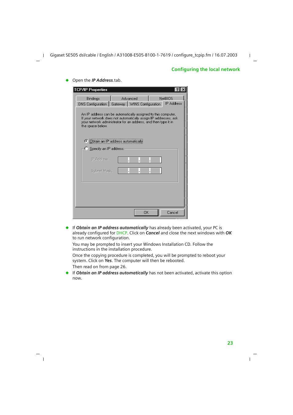 Siemens SE505 User Manual | Page 24 / 135