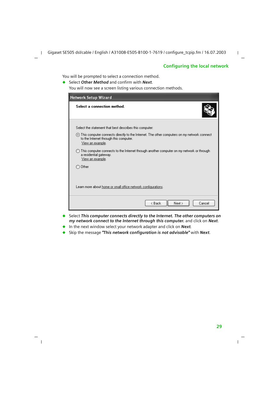 Siemens SE505 User Manual | Page 30 / 135