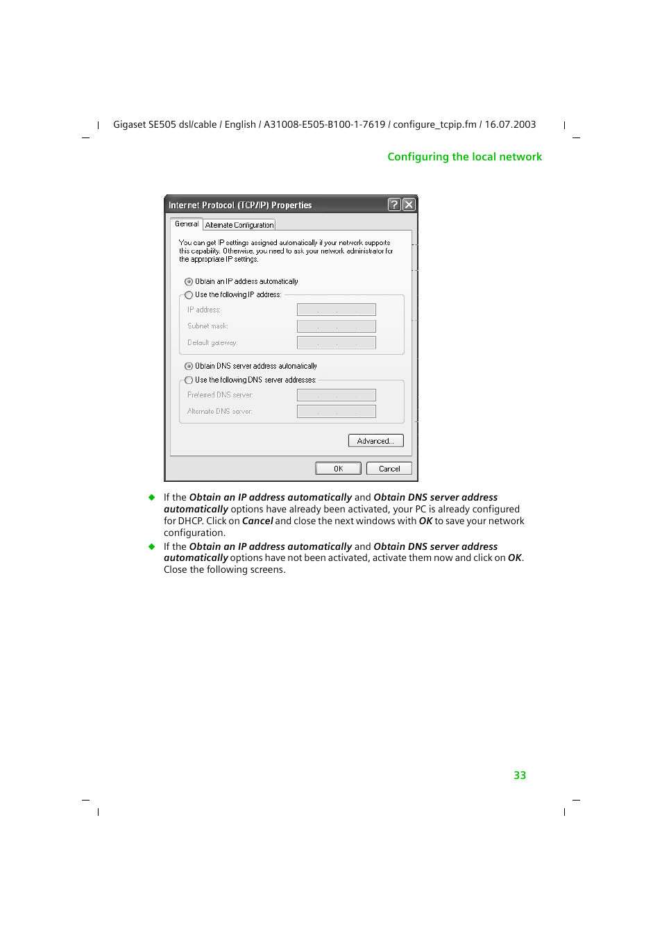 Siemens SE505 User Manual | Page 34 / 135