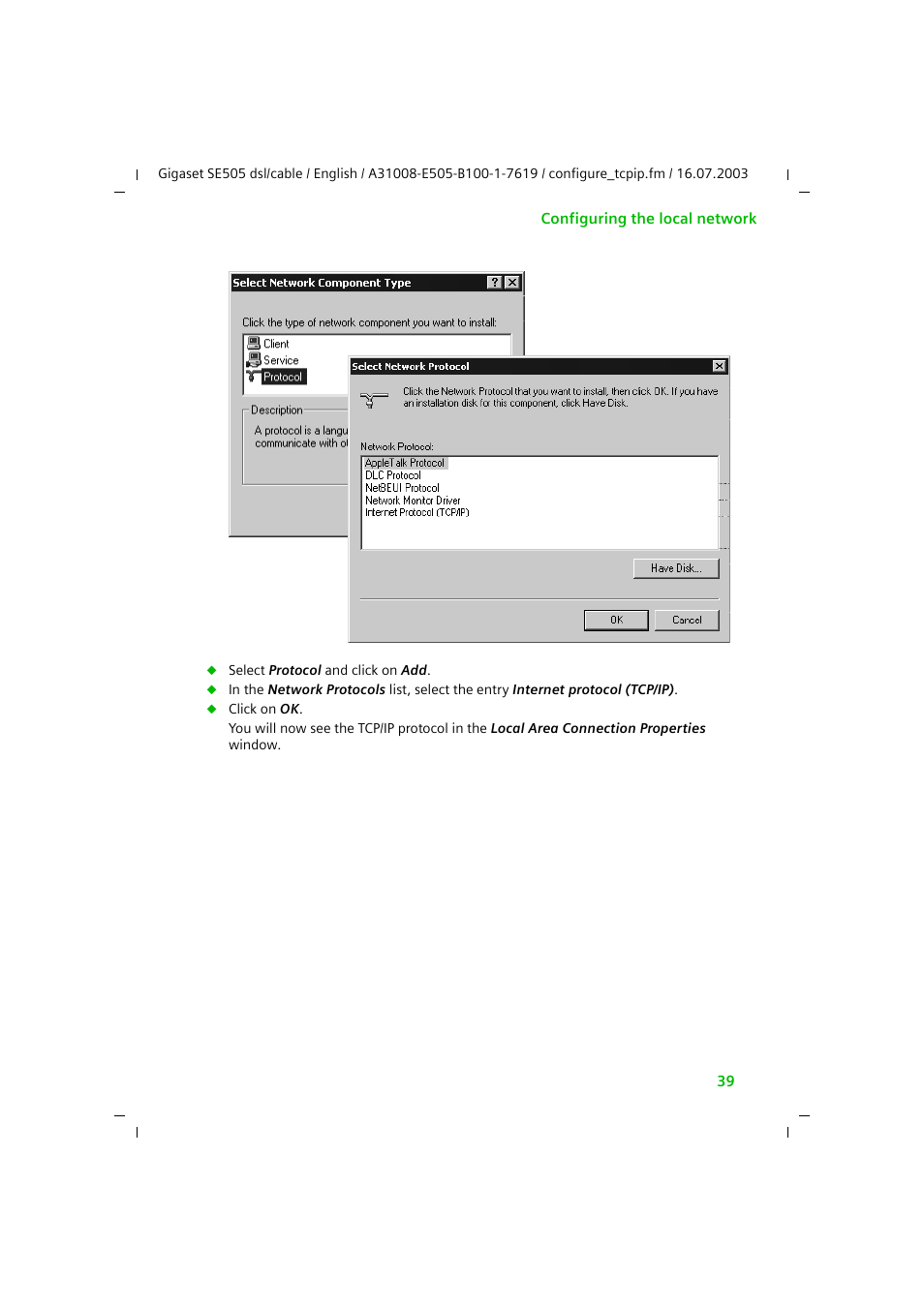 Siemens SE505 User Manual | Page 40 / 135