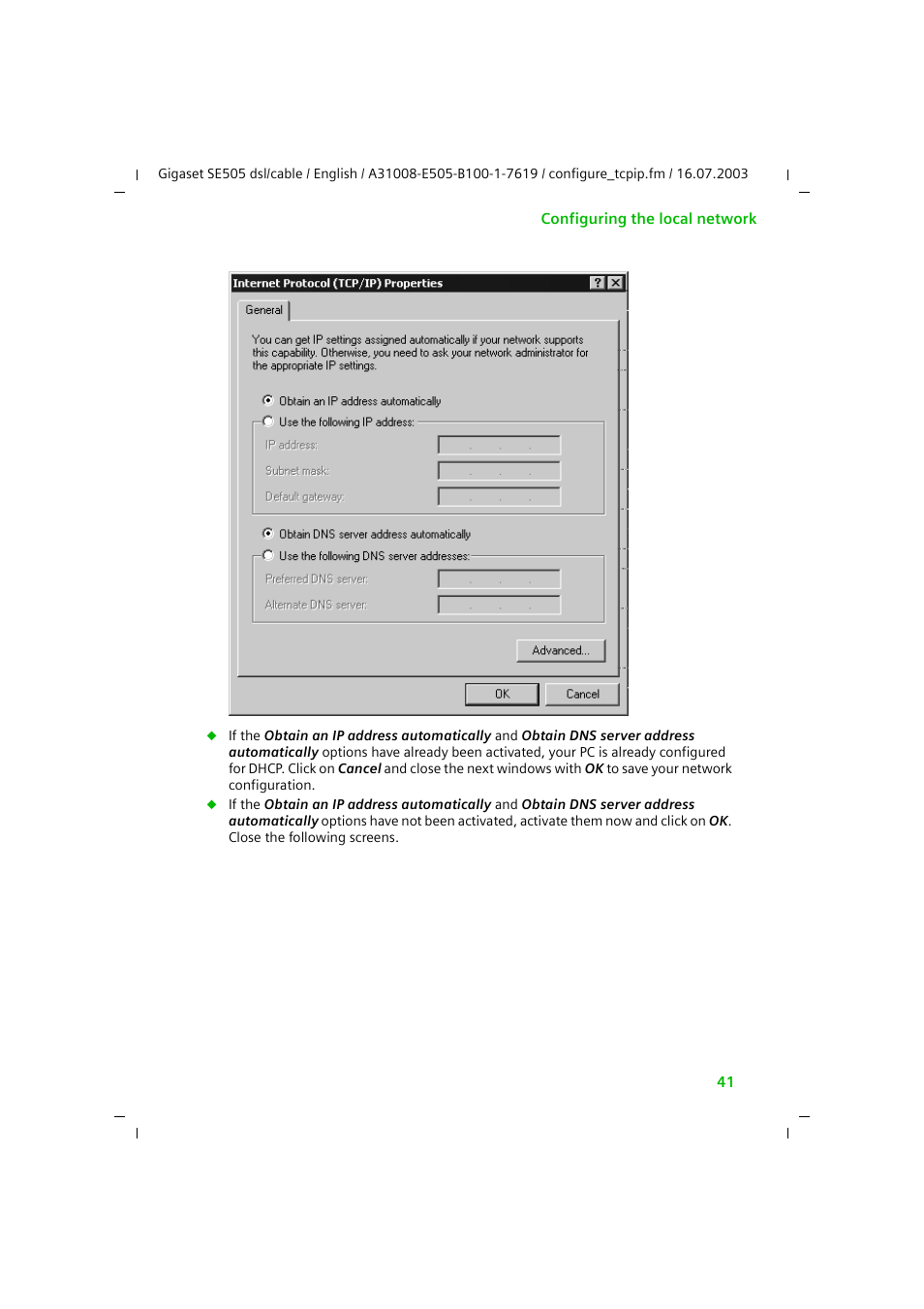 Siemens SE505 User Manual | Page 42 / 135