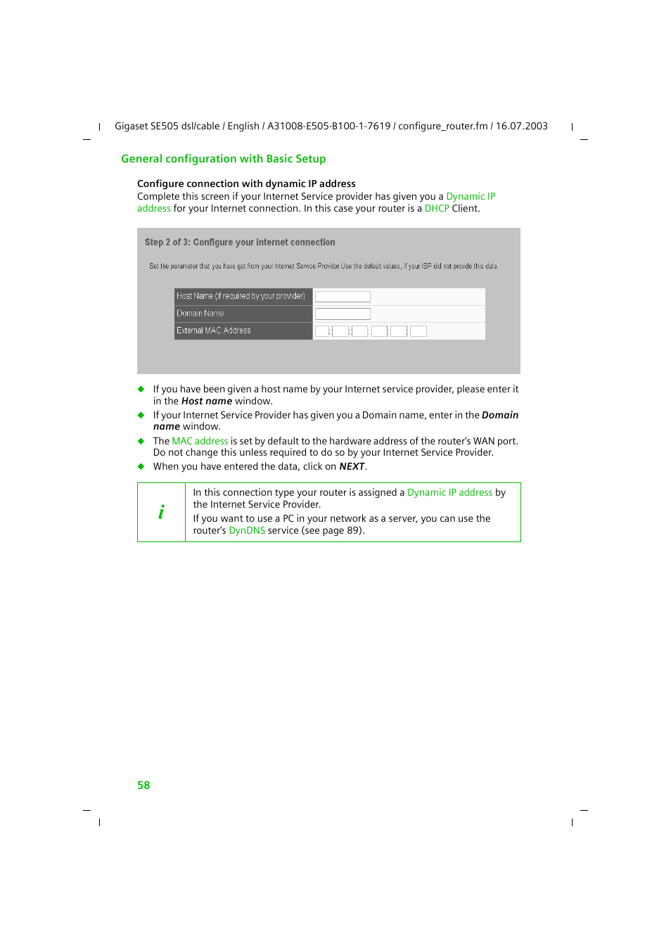 Siemens SE505 User Manual | Page 59 / 135