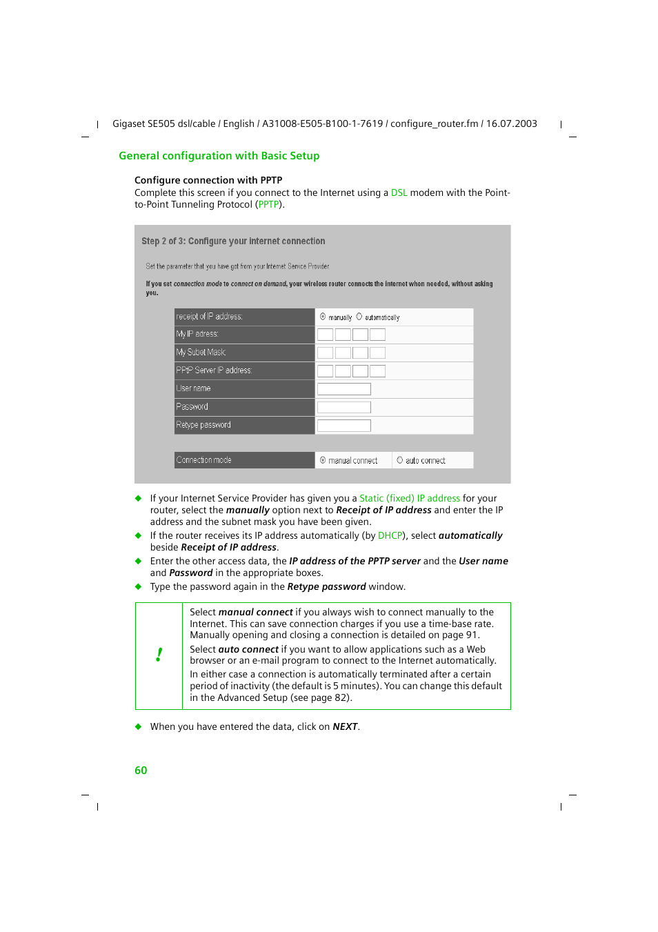 Siemens SE505 User Manual | Page 61 / 135