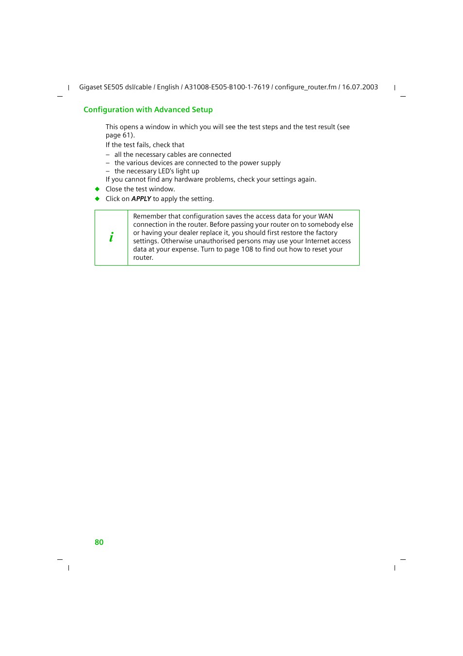 Siemens SE505 User Manual | Page 81 / 135