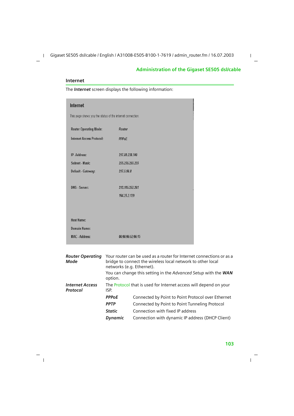 Internet | Siemens SE505 User Manual | Page 99 / 135