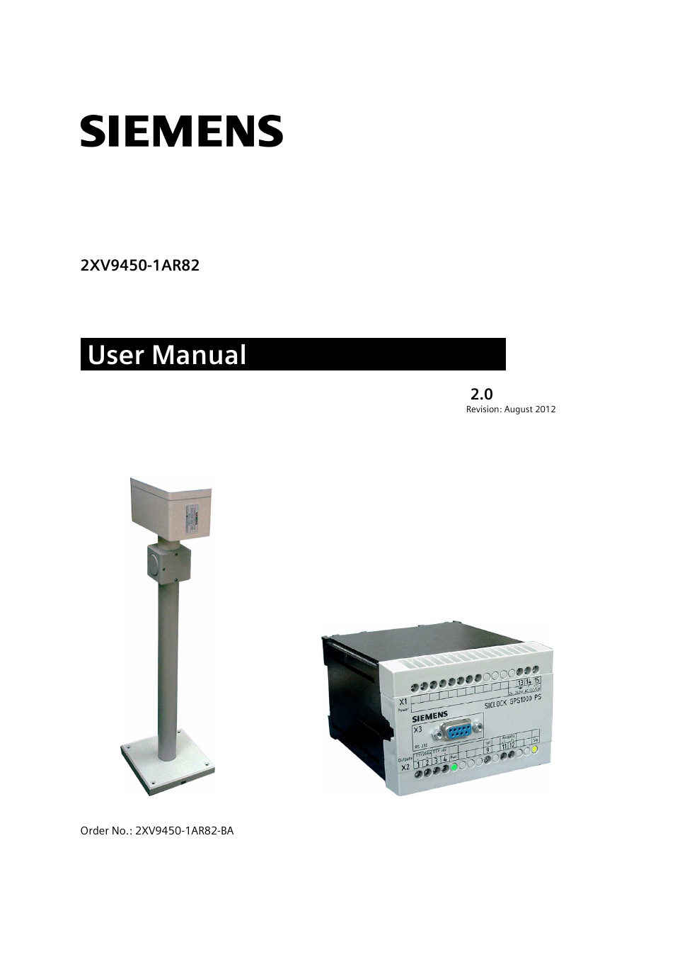 Siemens GPS1000 Radio Clock 2XV9450-1AR82 User Manual | 21 pages