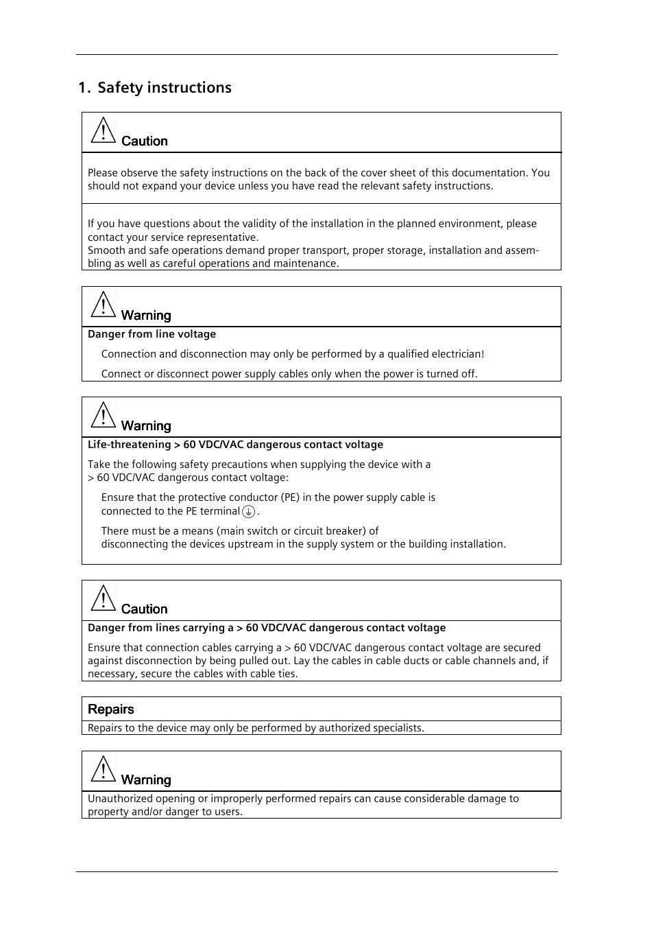 Safety instructions | Siemens GPS1000 Radio Clock 2XV9450-1AR82 User Manual | Page 5 / 21