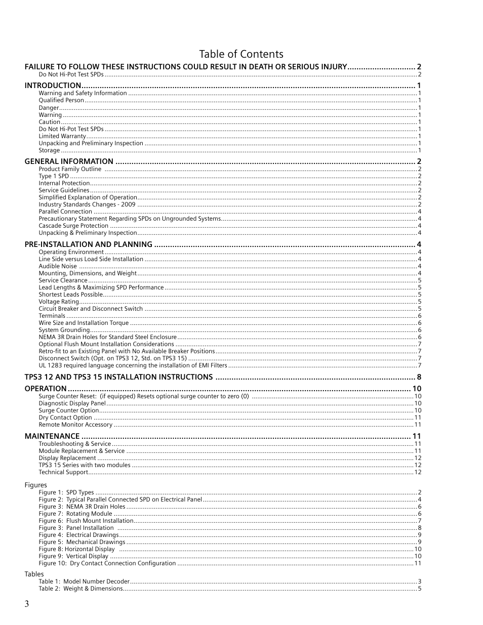 Siemens Surge Protective Device TPS3 12 User Manual | Page 3 / 16