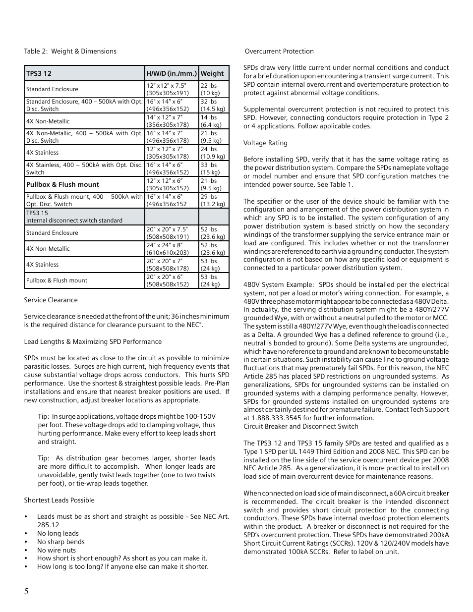 Siemens Surge Protective Device TPS3 12 User Manual | Page 8 / 16