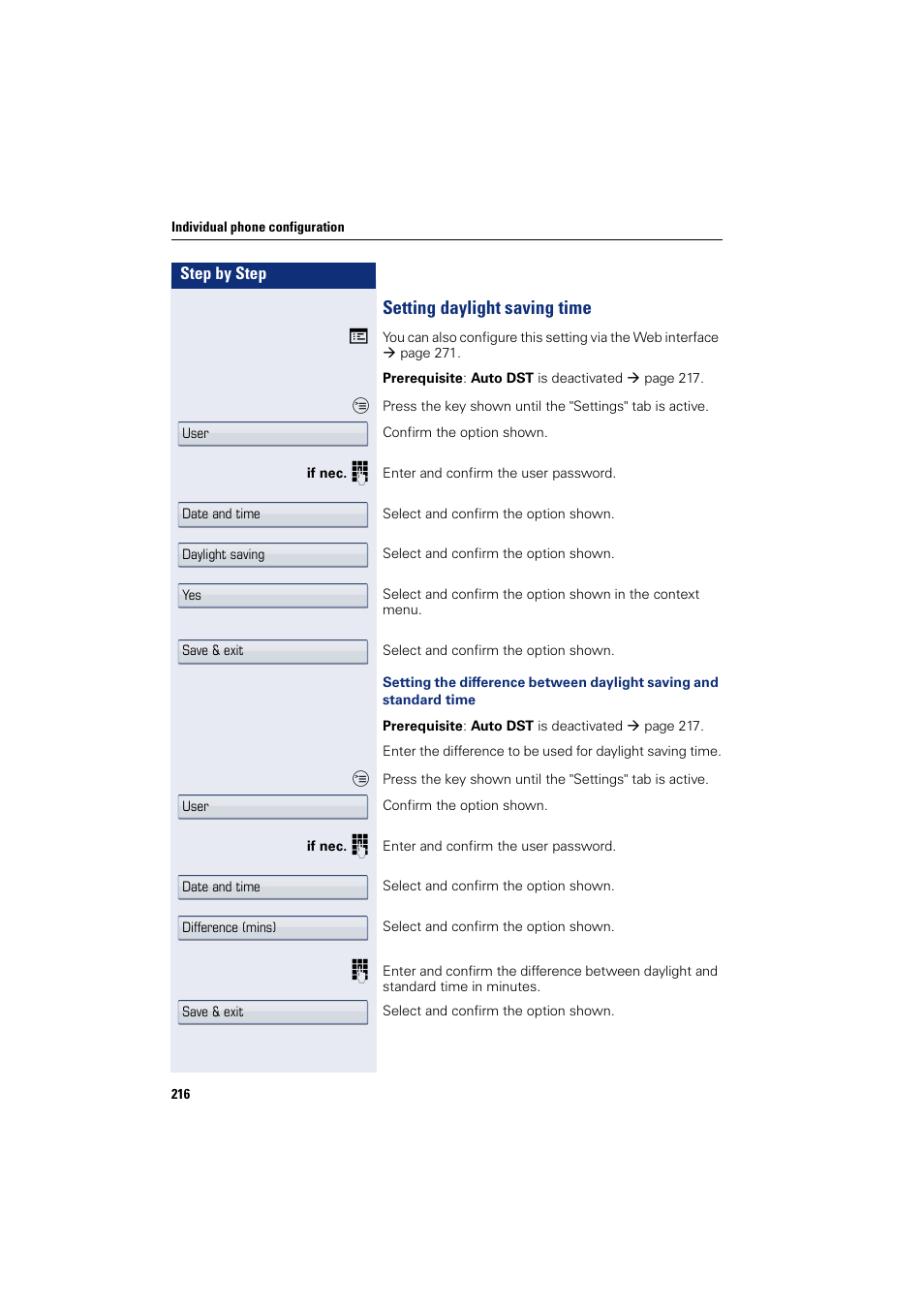 Setting daylight saving time | Siemens HIPATH 8000 User Manual | Page 216 / 297