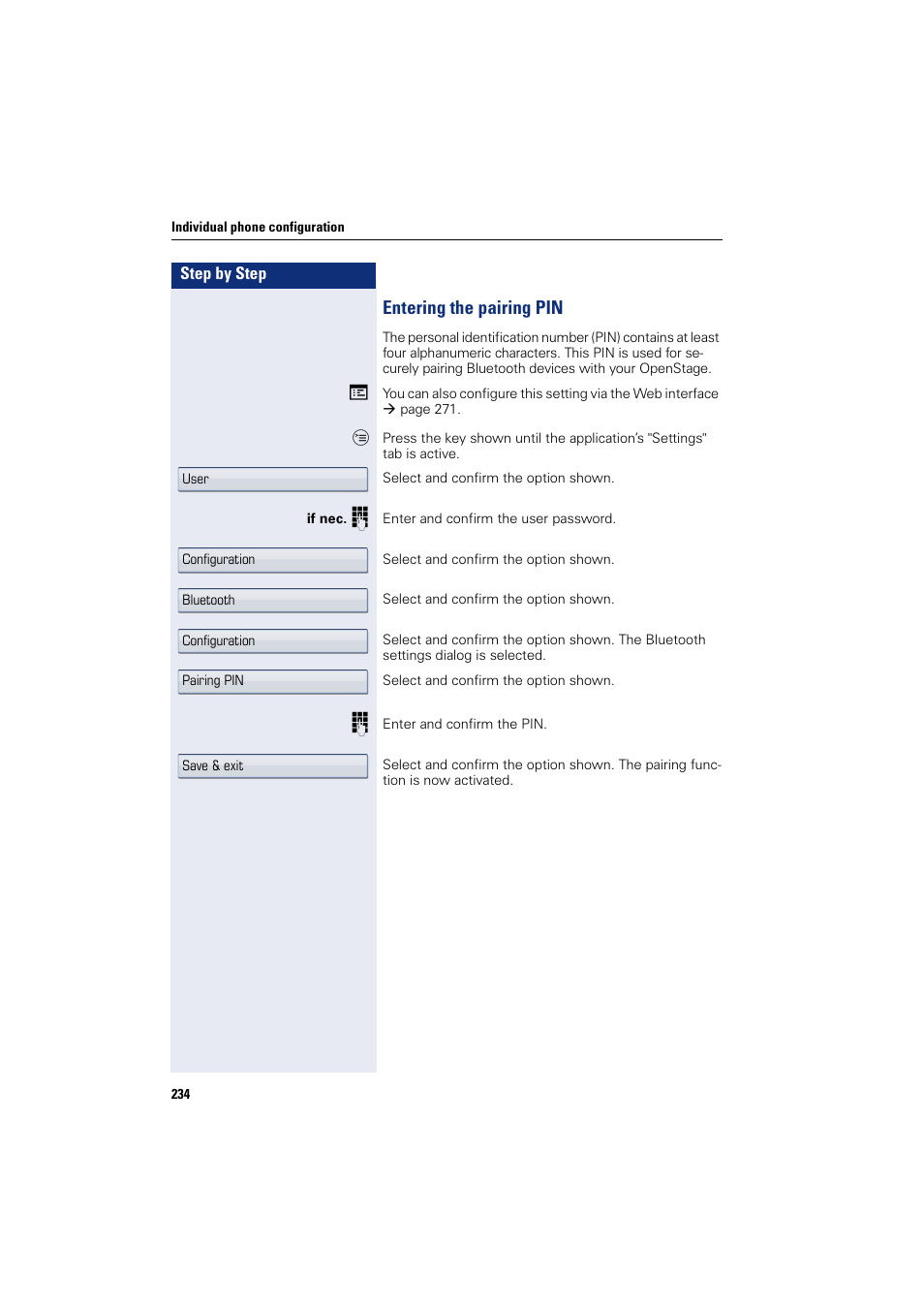 Entering the pairing pin | Siemens HIPATH 8000 User Manual | Page 234 / 297