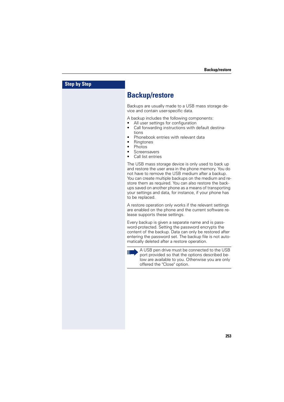 Backup/restore | Siemens HIPATH 8000 User Manual | Page 253 / 297