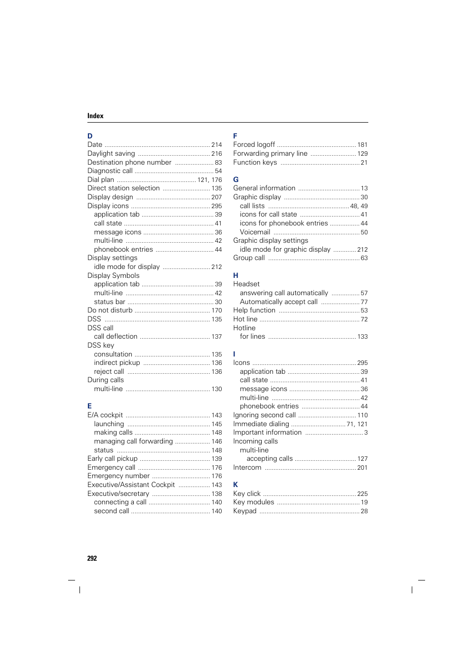 Siemens HIPATH 8000 User Manual | Page 292 / 297