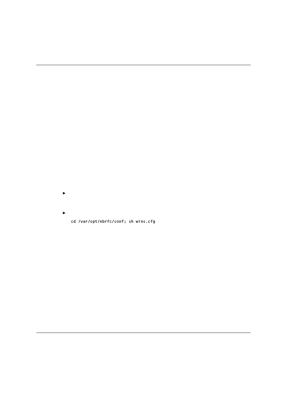 1 the wins.cfg file, Cd /var/opt/nbrfc/conf; sh wins.cfg | Siemens Unix V4.0 User Manual | Page 108 / 365