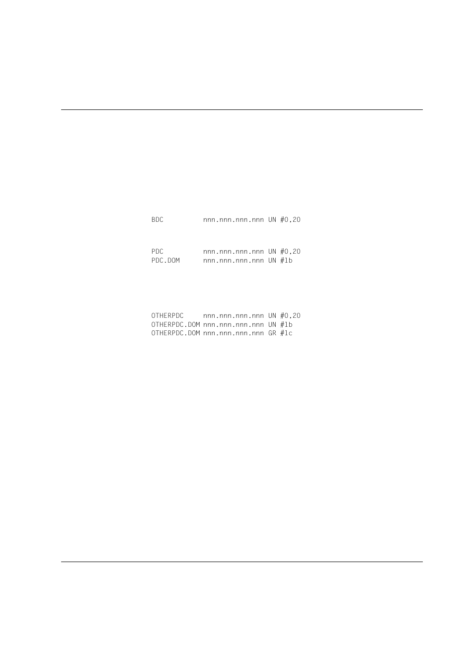 4 guidelines for configuring name resolution, 4 configuring netbios tunable parameters, Template | Bdc nnn.nnn.nnn.nnn un #0,20 | Siemens Unix V4.0 User Manual | Page 116 / 365