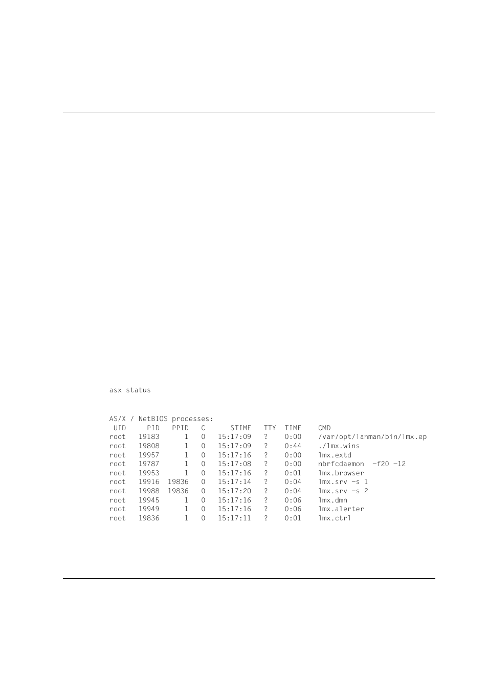 3 tools for debugging server problems, 1 lmshell, 2 lmstat | Troubleshooting advanced server tools, Asx status | Siemens Unix V4.0 User Manual | Page 237 / 365
