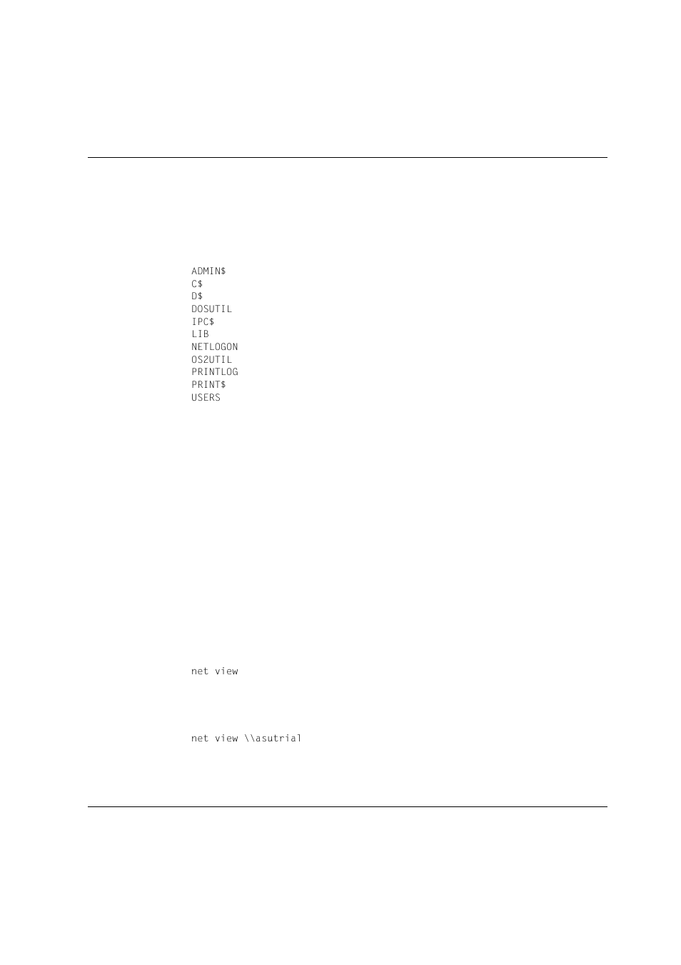 Troubleshooting troubleshooting procedures, Net view, Net view \\asutrial | Siemens Unix V4.0 User Manual | Page 246 / 365