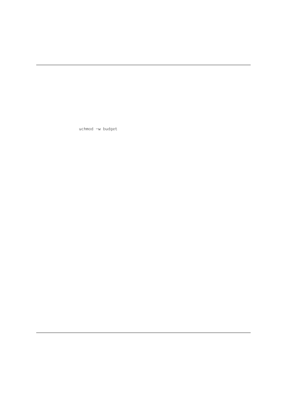 6 changing unix system access permissions, 7 maintaining permissions for specific file, 4 solving browsing problems | Budget, Troubleshooting solving browsing problems, Uchmod -w budget | Siemens Unix V4.0 User Manual | Page 252 / 365