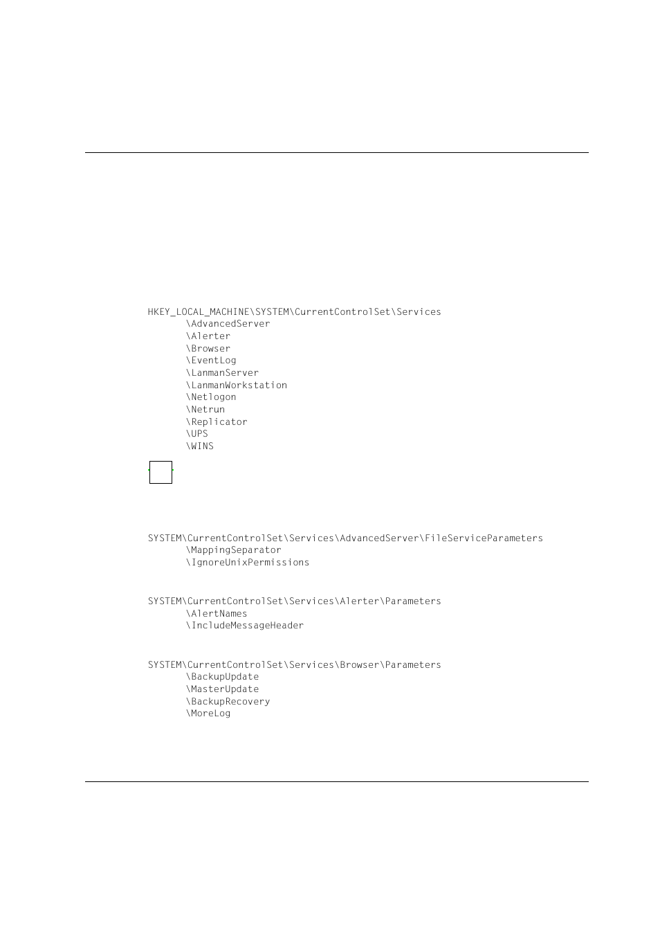 4 registry keys and values, Advanced server registry registry keys and values, Registry path | Siemens Unix V4.0 User Manual | Page 279 / 365
