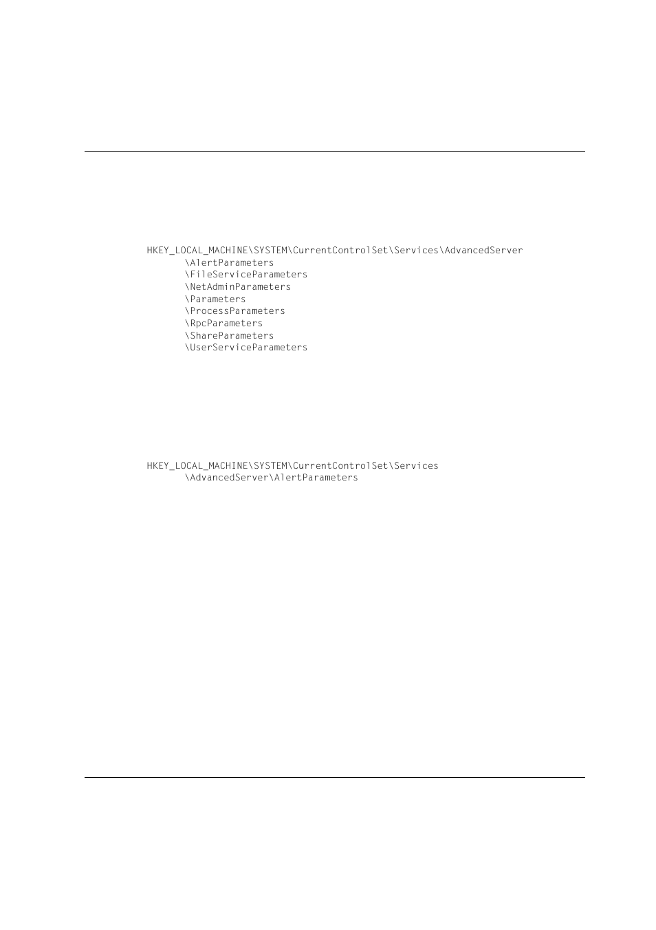 5 advanced server key descriptions, 1 alert parameters entries | Siemens Unix V4.0 User Manual | Page 281 / 365