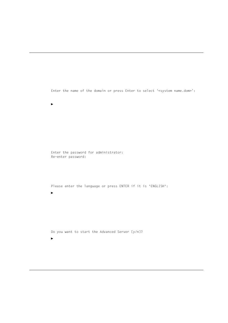 Êenter y (yes) or n (no), Do you want to start the advanced server [y/n | Siemens Unix V4.0 User Manual | Page 79 / 365