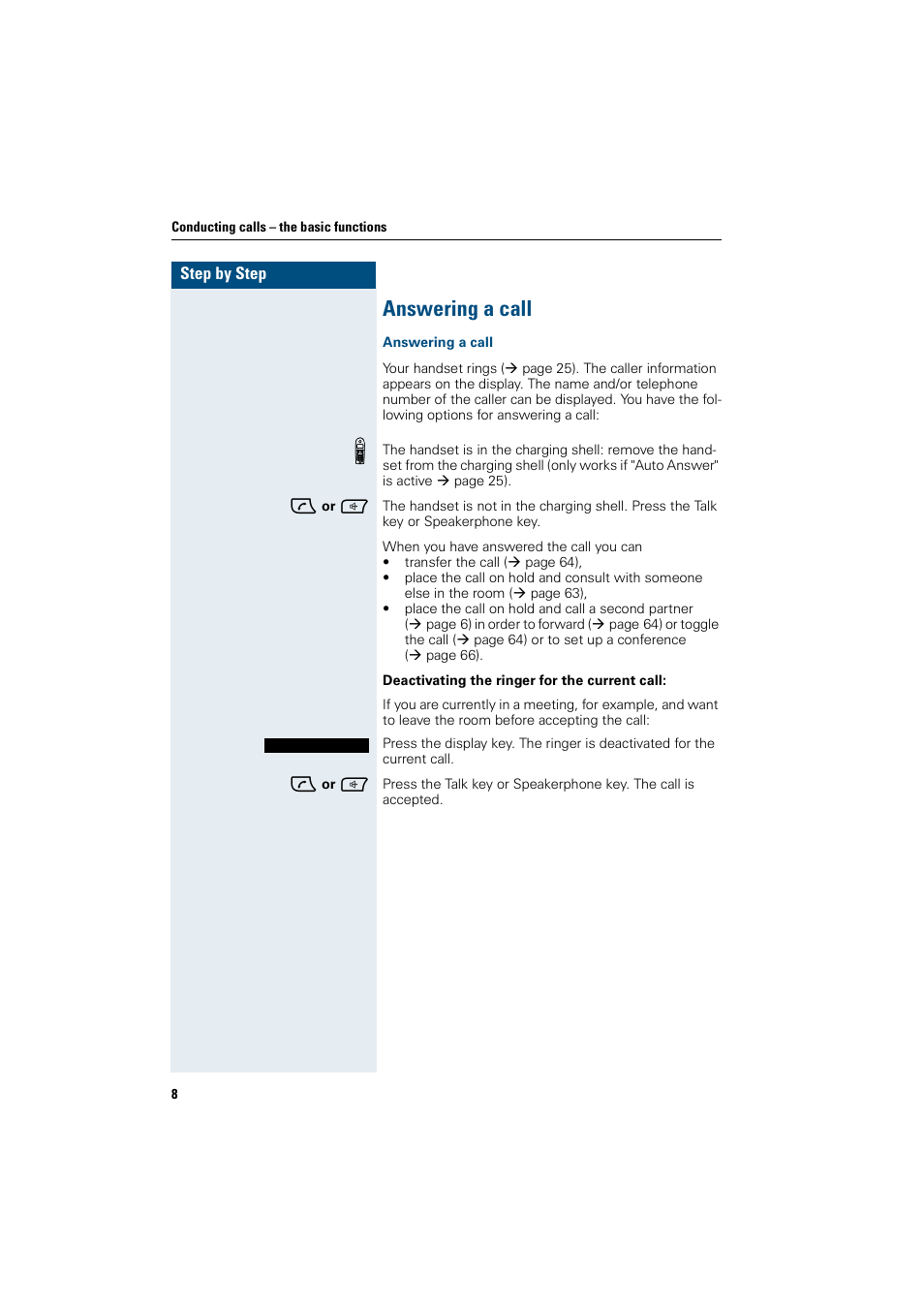 Answering a call | Siemens HiPath 4000 User Manual | Page 16 / 109