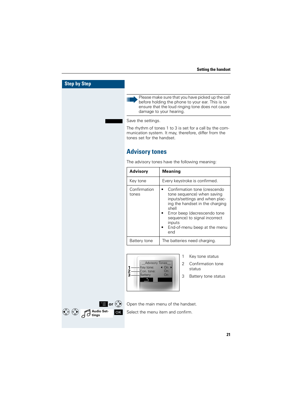 Advisory tones | Siemens HiPath 4000 User Manual | Page 29 / 109